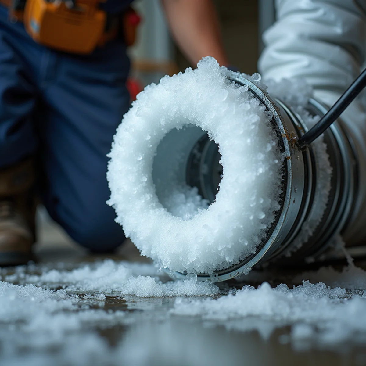Why Is My AC Evaporator Coil Frozen Solid in July? Causes and Safe Thawing - Harford County MD HVAC guide
