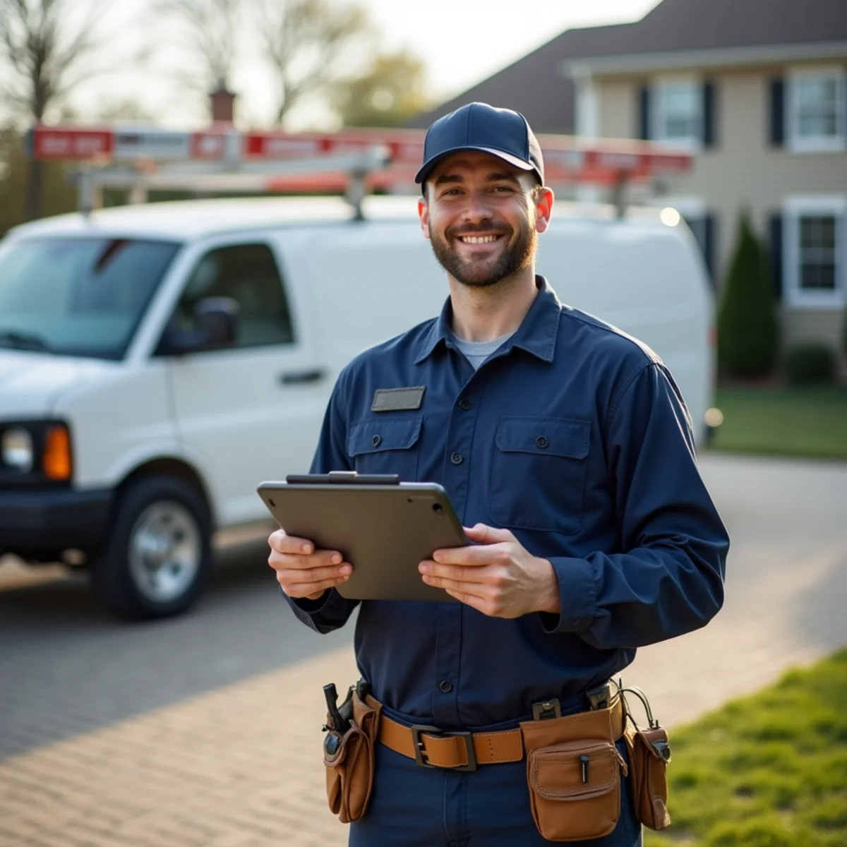Licensed and insured Maryland HVAC technician equipped with diagnostic tools in Harford County